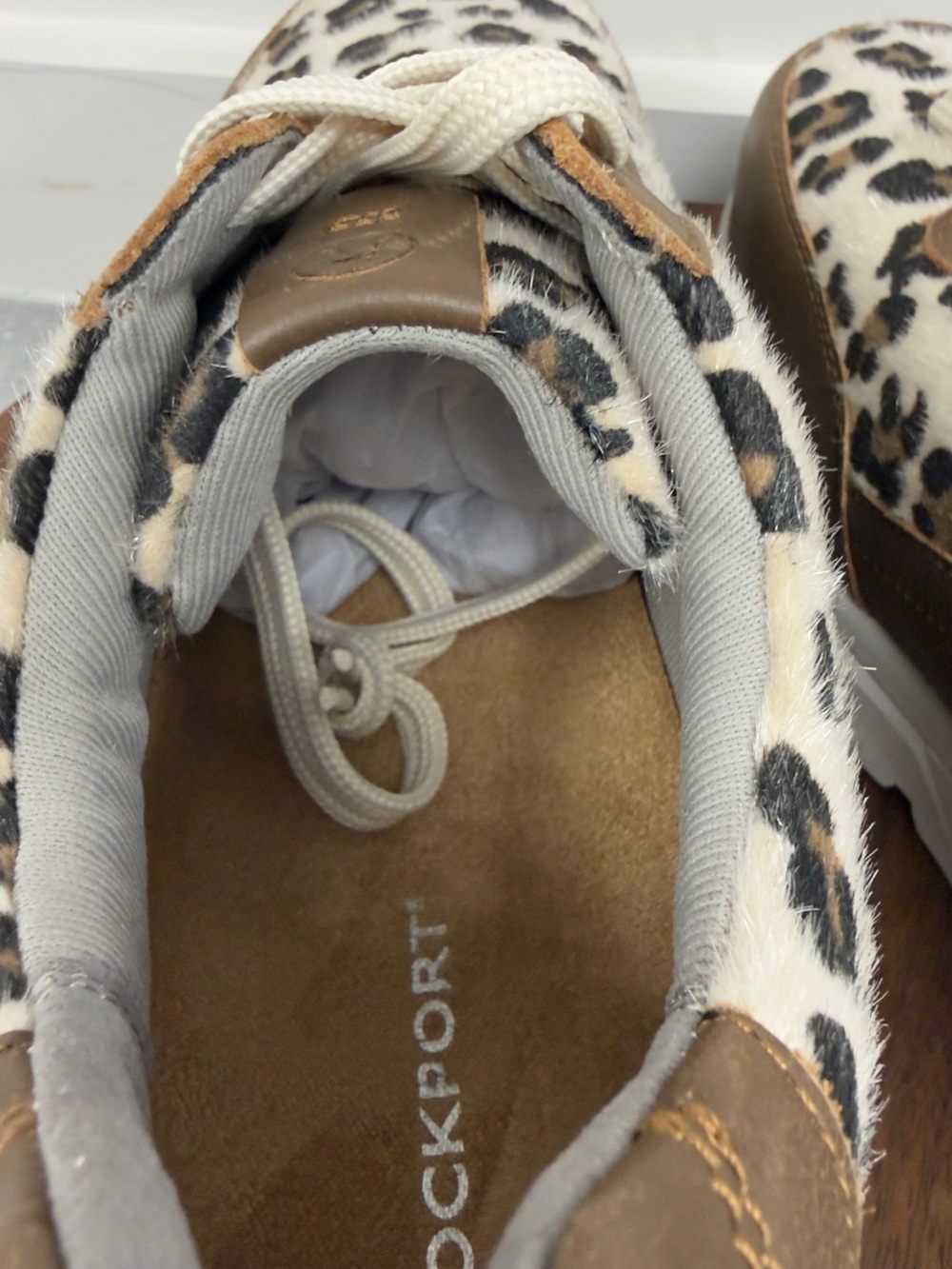Rockport Works Leopard Print Composite Toe Safety Shoes Women’s 8.5W NWOB - Picture 8 of 12